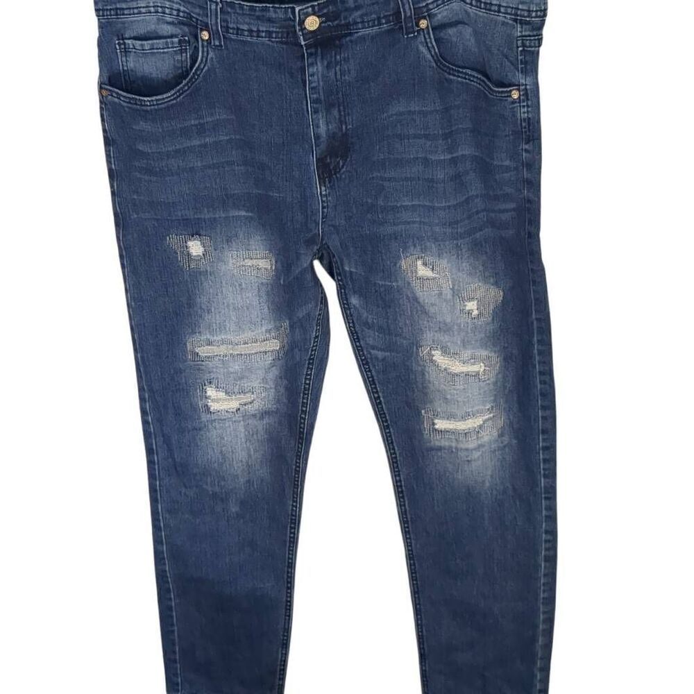 Refinery Republic Distressed Skinny Slim Rockstar Jeans 38 32